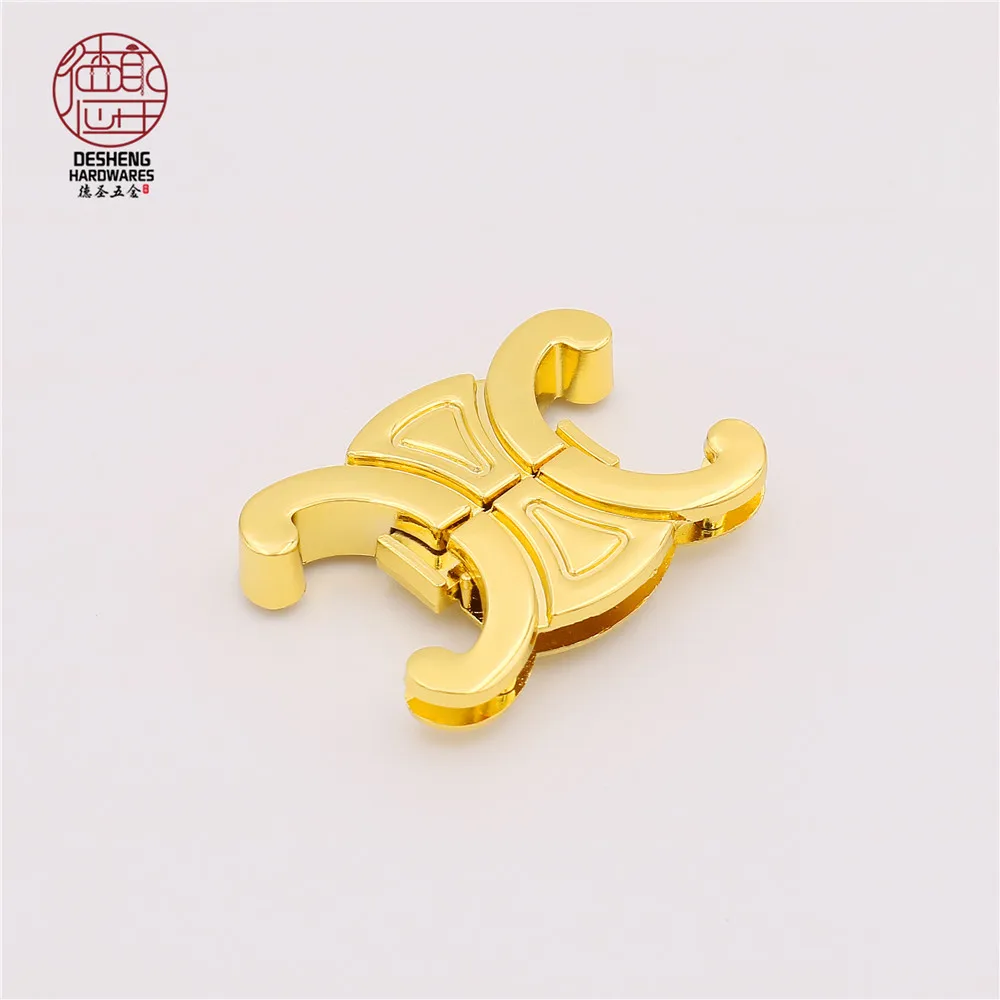 Purse Metal Clasp Buckle Fasteners Snap Clip Lock Decorative Buckle for Bags