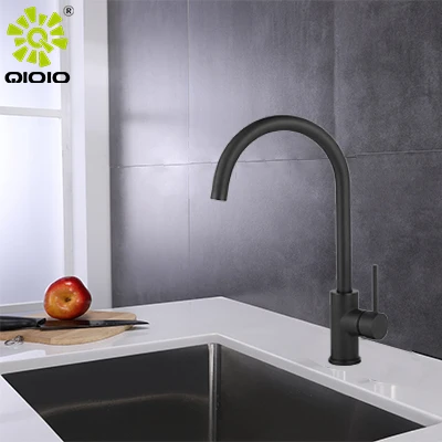 Kaiping watermark hot seller gun grey 304 stainless steel kitchen faucet kitchen mixer brushed goose neck  sinks mixer tapwares