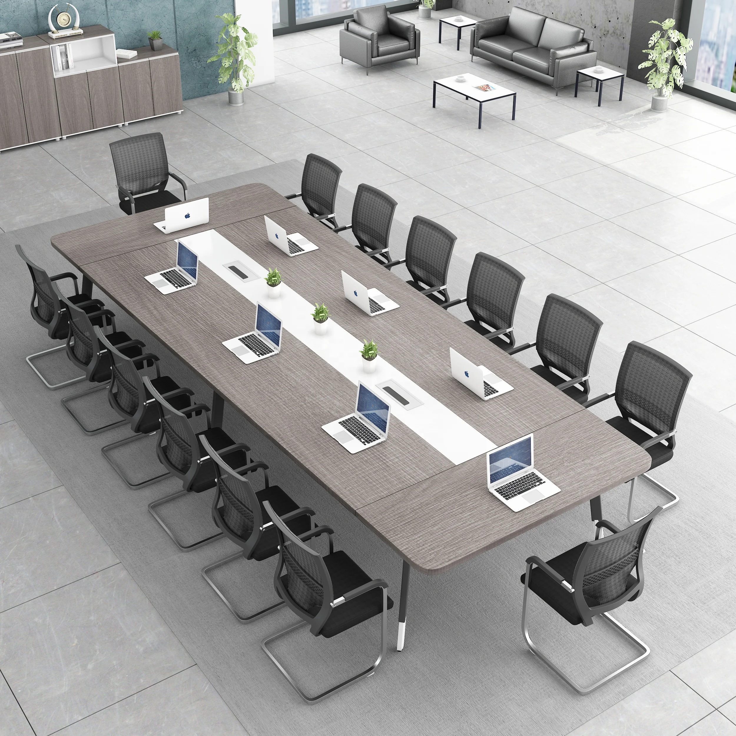 Фабричная оптовая продажа коммерческая офисная мебель стол для встреч переговоров 12 человек современный и стулья
