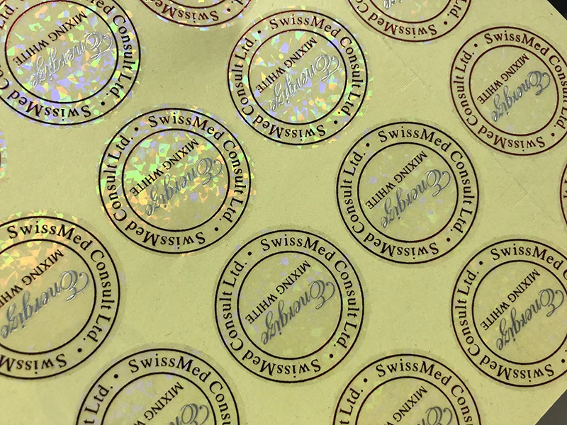 Прозрачная наклейка на заказ с голограммой из ПВХ