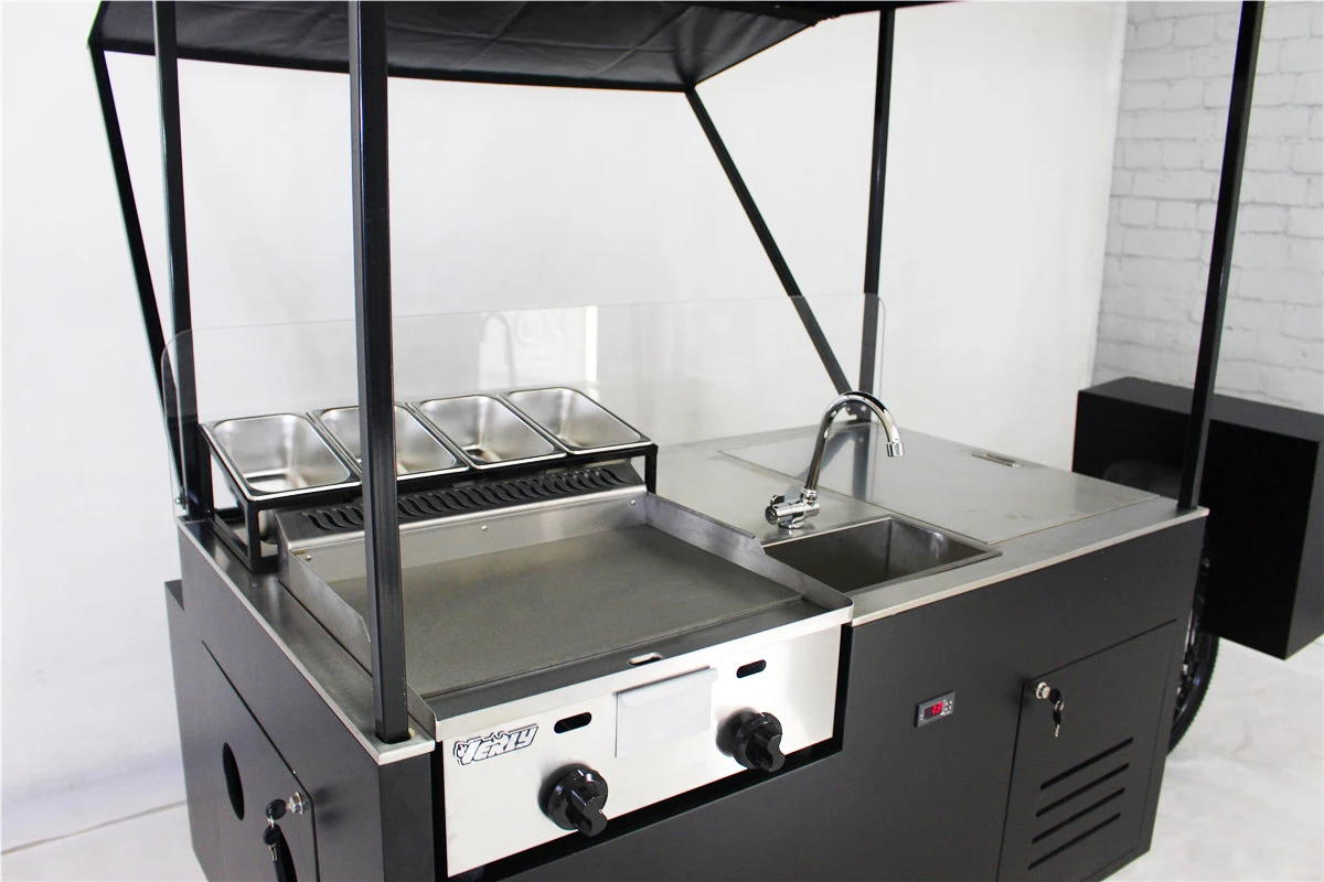 Electric bicycle vending cart trailer with fridge for sale