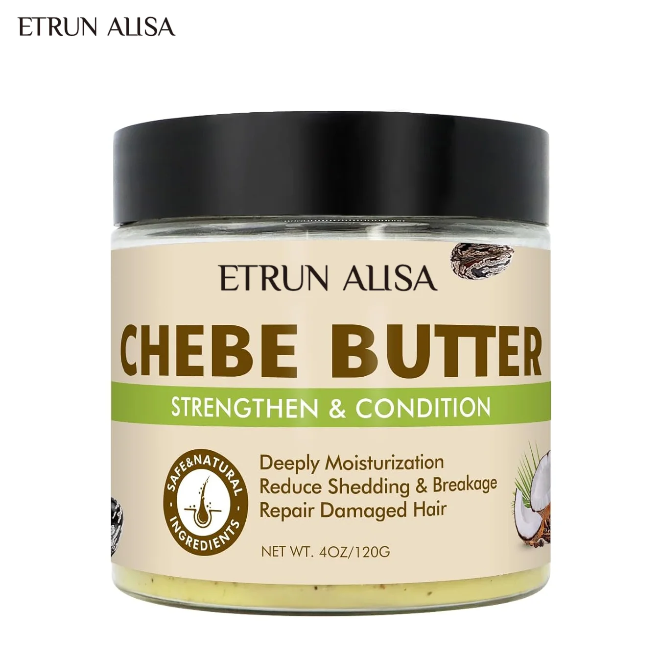 ETRUN ALISA Private label Chebe Powder Hair Butter Promotes Hair Growth Butter Moisturizes Organic Conditioner Cream