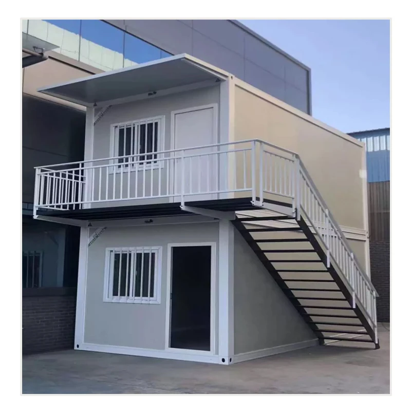 Two Floors Prefab House Flat Pack Container ALLSTAR Steel Door Modern Living Villas Hotel PVC Window Warehouse 4 Years 40