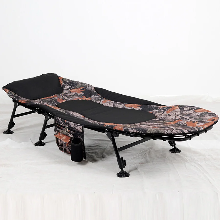 Spring Limited New Outdoor and Indoor Sleep Carp Fishing Folding Bed Chair with 6 Legs