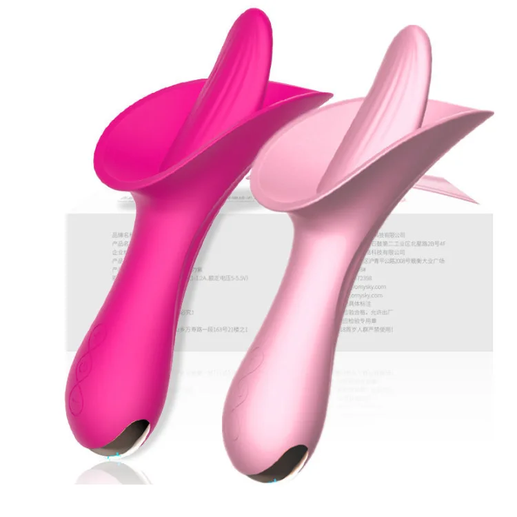 Oral Tongue Vibrator Silicone Clitoris Stimulator Dildo Vibrator for Clitoris & Nipple