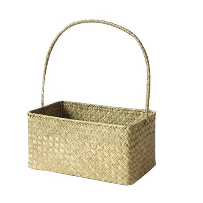 Robben fruit flower Basket Handwoven Colorful Willow Basket With Handle Gift Festival Storage Basket
