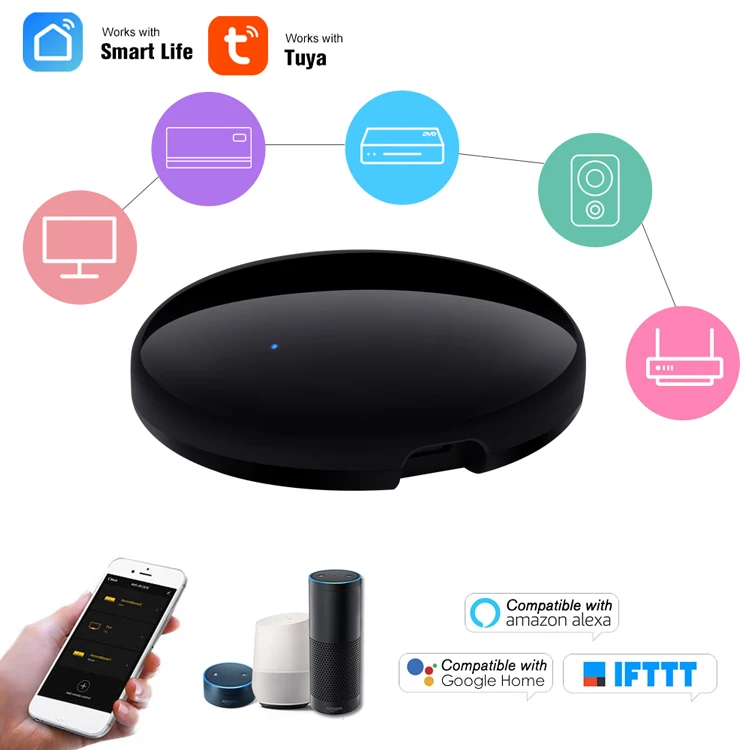 Tuya Smart WiFi IR Universal Controller with Temperature and Humidity Sensor for SmartLife Alexa Google Home for TV AUD AC
