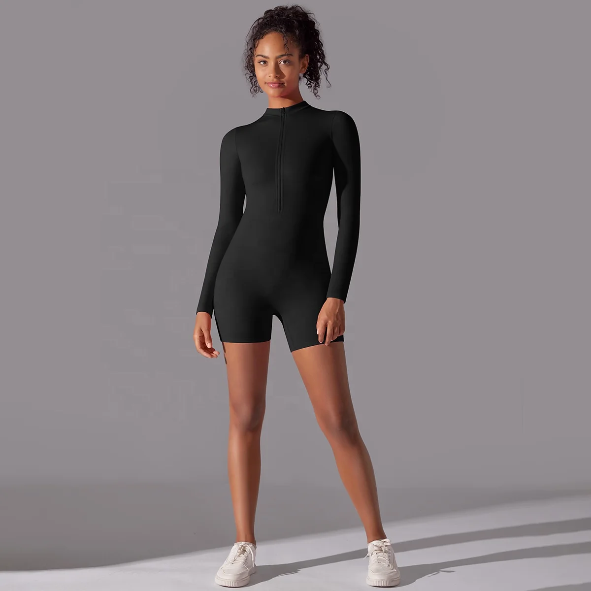 Yoga Jumpsuit Custom Logo 75% Nylon 25% Spandex Bodycon Short Rompers Workout Clothing Training Wear Fitness Yoga Wear