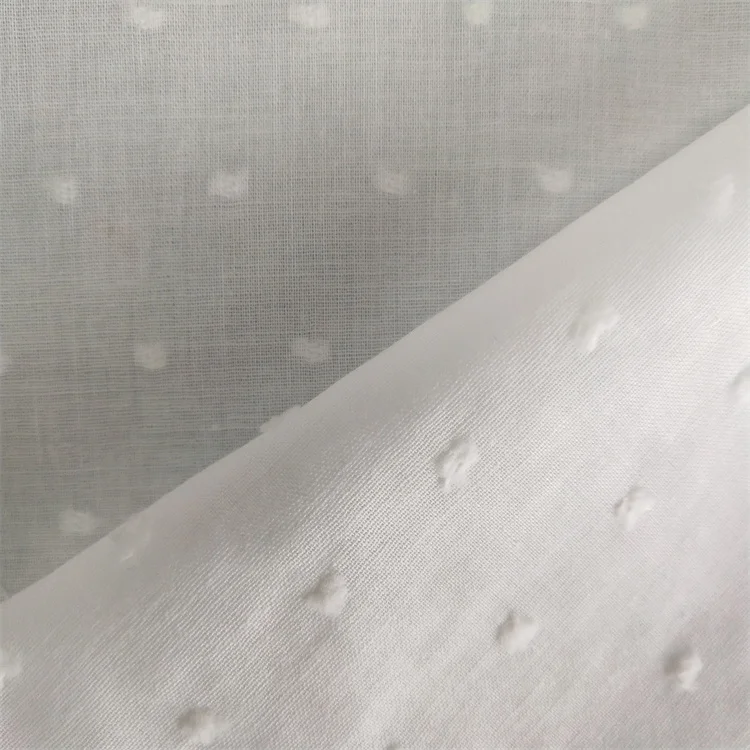 2022 Popular African Cotton Designer Leno Swiss Dot PFD Fabric