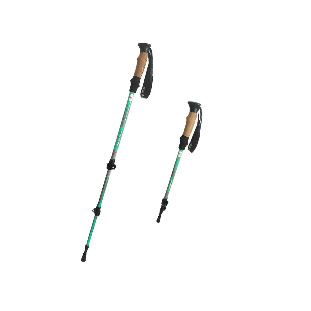 Outdoor Alpenstock Carbon Fiber Walking Sticks Telescoping Foldable Self Defense multi functional trekking pole