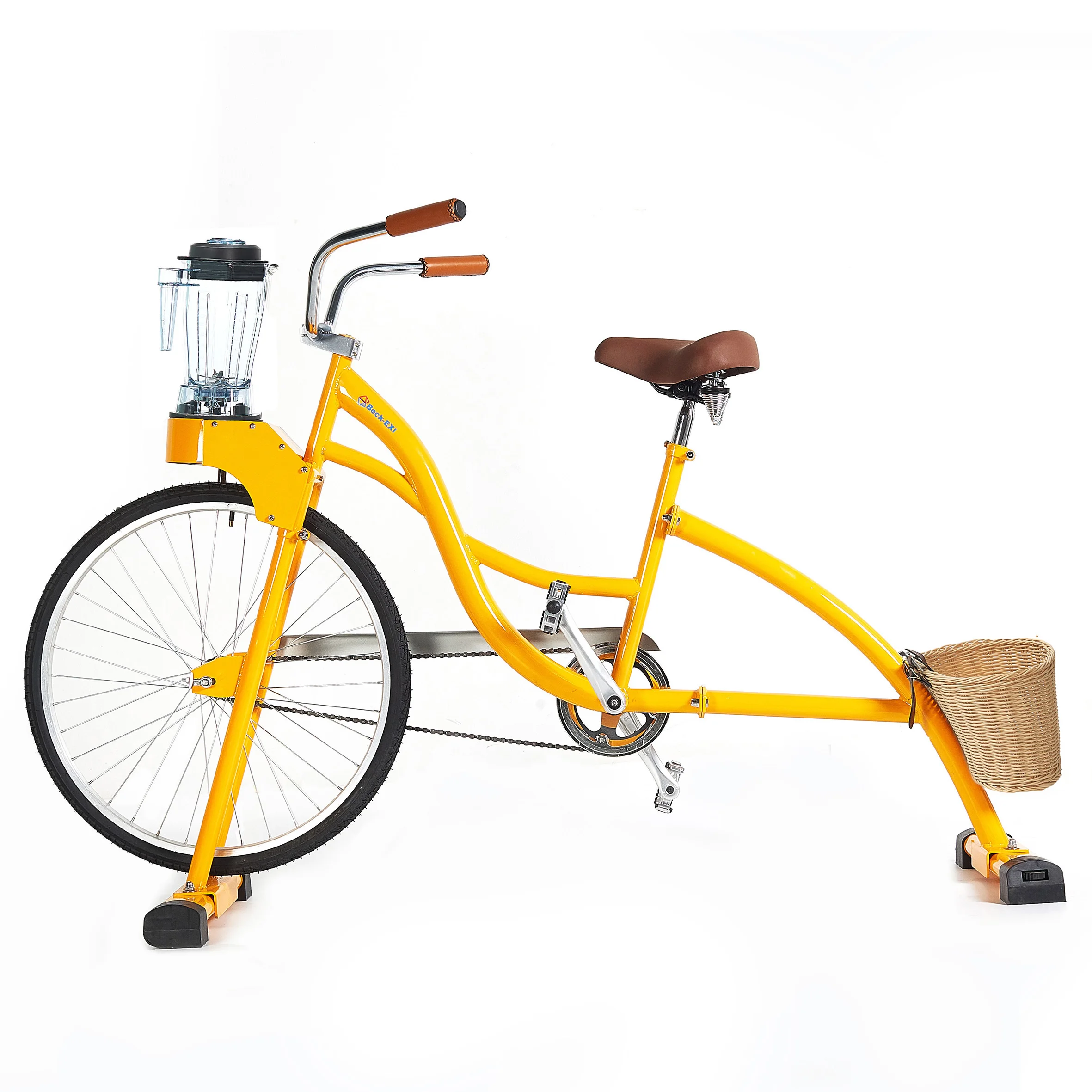 EXI orange juice machine cruiser bike for custom equip rental parties outdoor stationary beach smoothies bike for entertainment