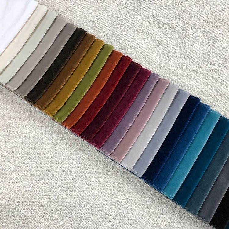 430GSM Brushed sofa 100% cotton velvet velboa plush silk velvet upholstery fabric