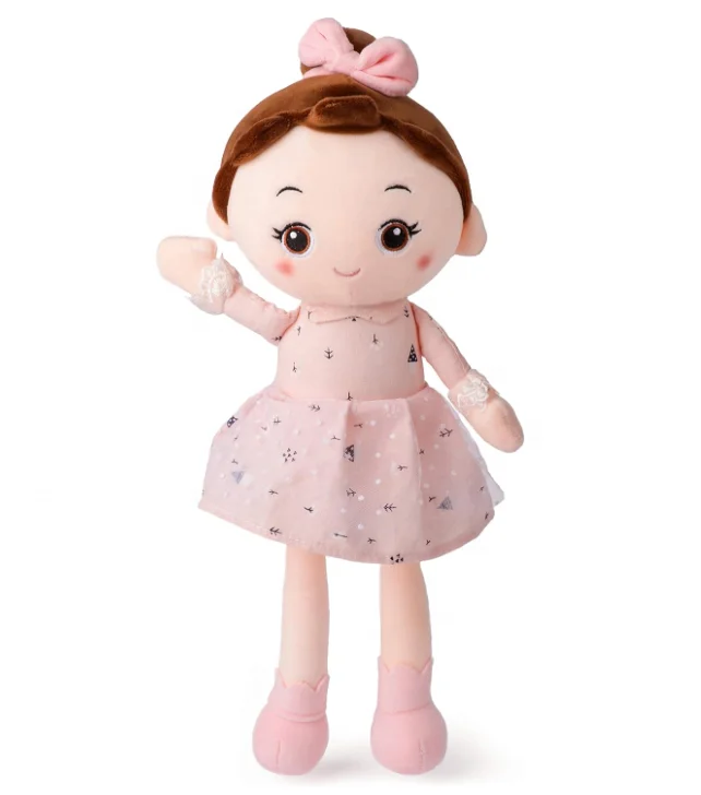 Stuffed Doll for Girl Soft Plush Snuggle Play Toy Sleeping & Cuddle Buddy in Dress Birthday Festival Baby Doll