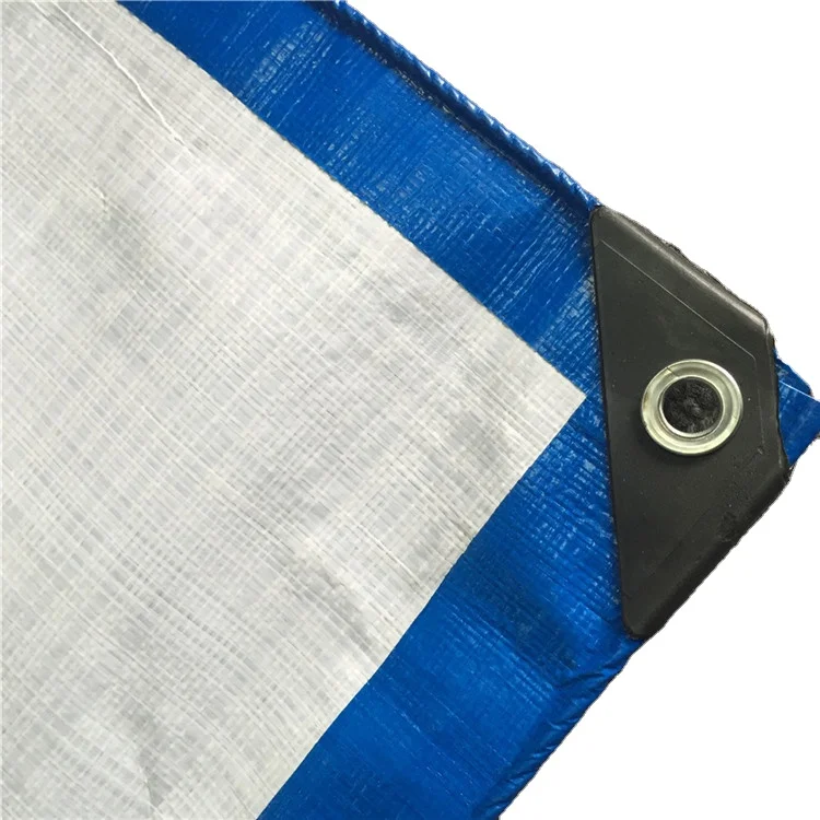 120gsm blue white PE Tarpaulin canvas sheet tent linyi factory waterproof Tarp