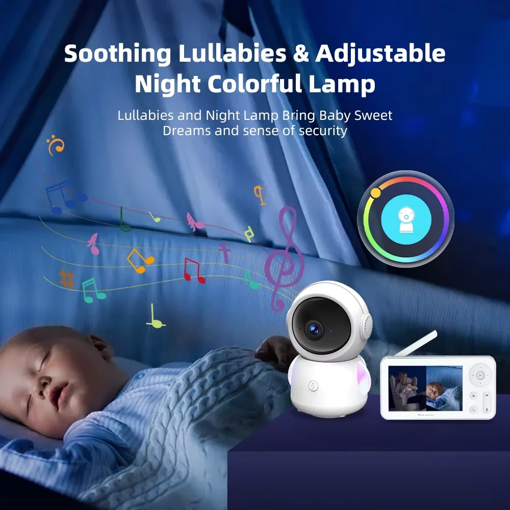 New 1080P Full HD CCTV Wireless Two-Way Audio Night Vision Smart Home Security Camera Video WiFi Baby Sleep Monitor With App