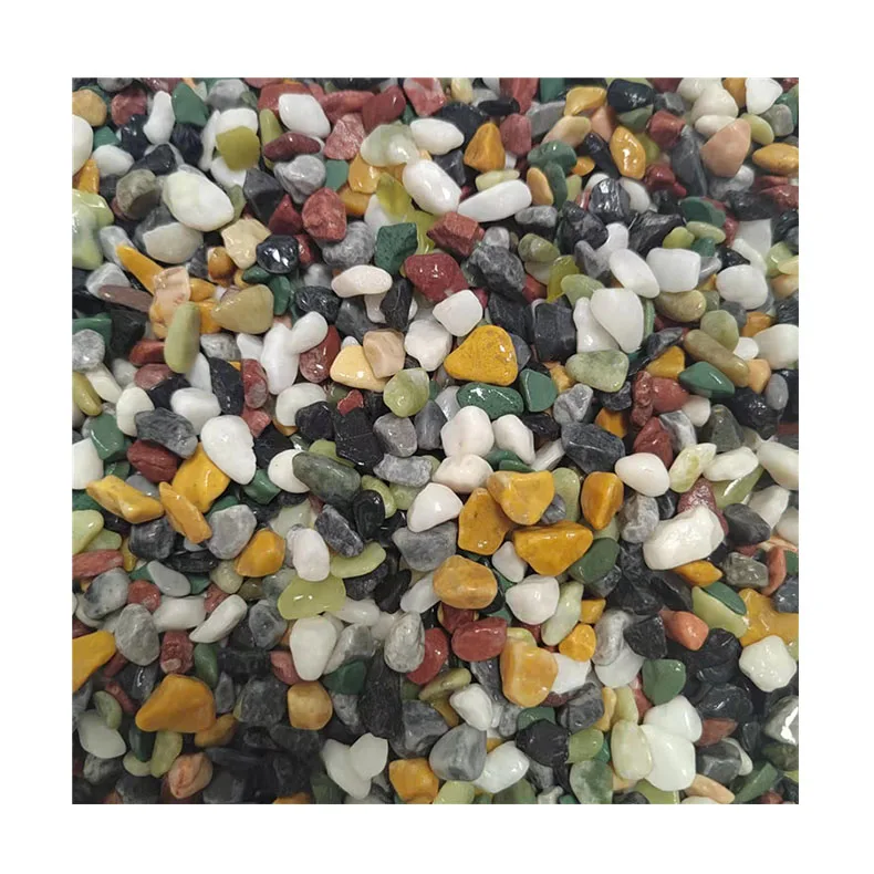 Colored Landscape Stone Decorative Pebbles  Mixed With Natural Landscape Colored Gravel And Rice Washing Stone Terrazzo Stone