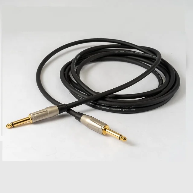 
20ft 6.35mm Mono 6m Audio Guitar Cable from China supplier for guitar bass 