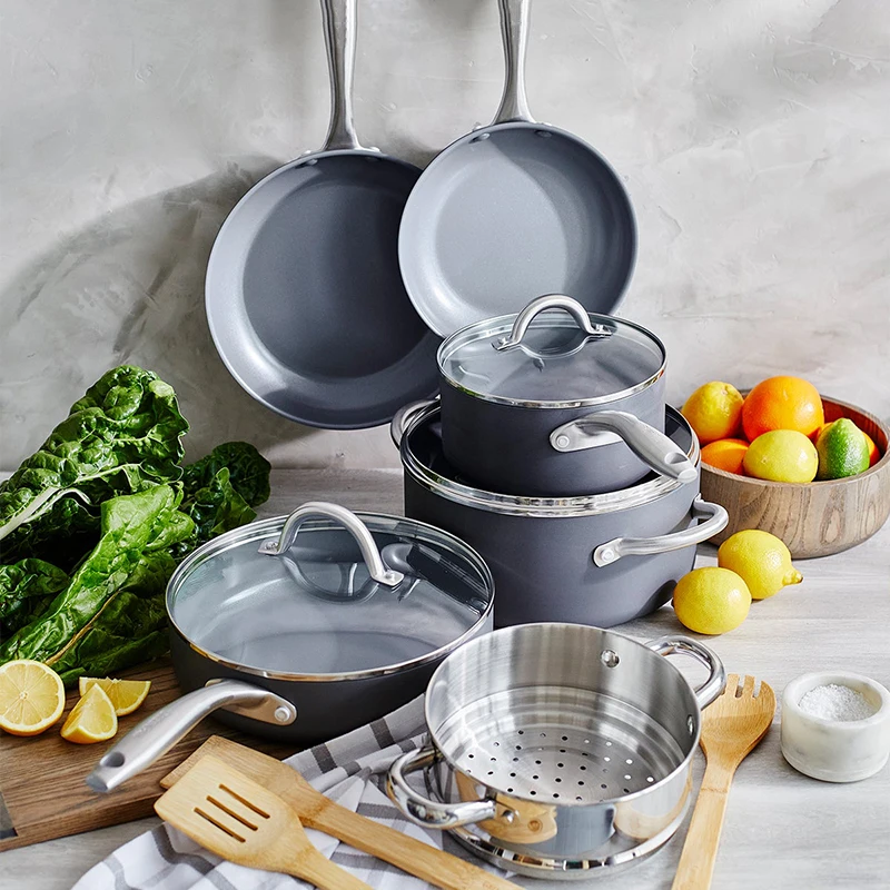 Cook ware Heavy Stainless Steel Cooking Pots Kitchen Non Stick pan Induction Cookware Sets Nonstick