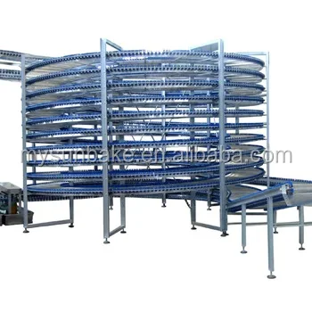 
spiral cooling tower cooling conveyor spiral freezer and chiller 