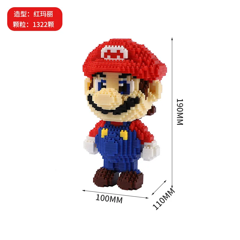 hot selling 15 models Small brick Mario Pikachu building blocks educational toys gifts for kids