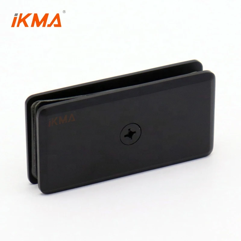 ORB matte black Solid brass 180 degree fixed transom or inline panel installations traditional style glass clamp