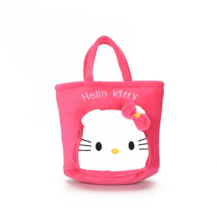 Сумка Sanrio Kitty, плюшевая сумка Cinnamoroll Melody Kuromi Plushie Kawaii, детский рюкзак, подарки на день рождения, портативные сумки