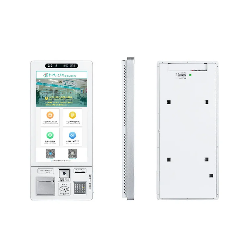 Touch screen wall-mounted pos machine Ordering payment Kiosk self-ordering kiosk with Printer