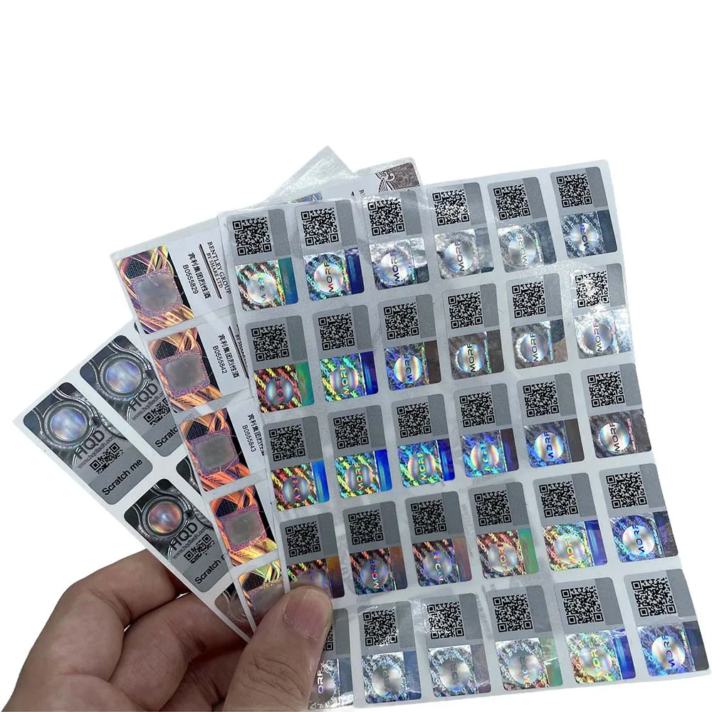 Изготовленная на заказ голографическая наклейка 3D Голограмма этикетка QR код лазерная сканирование голограмма