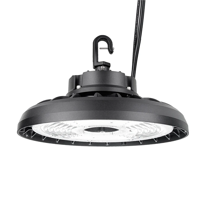 Pendant Highbay Fixture Industrial UFO Led High Bay Light Workshop DLC Sensor Warehouse Shop 100w 150W 200w UFO Round IP65