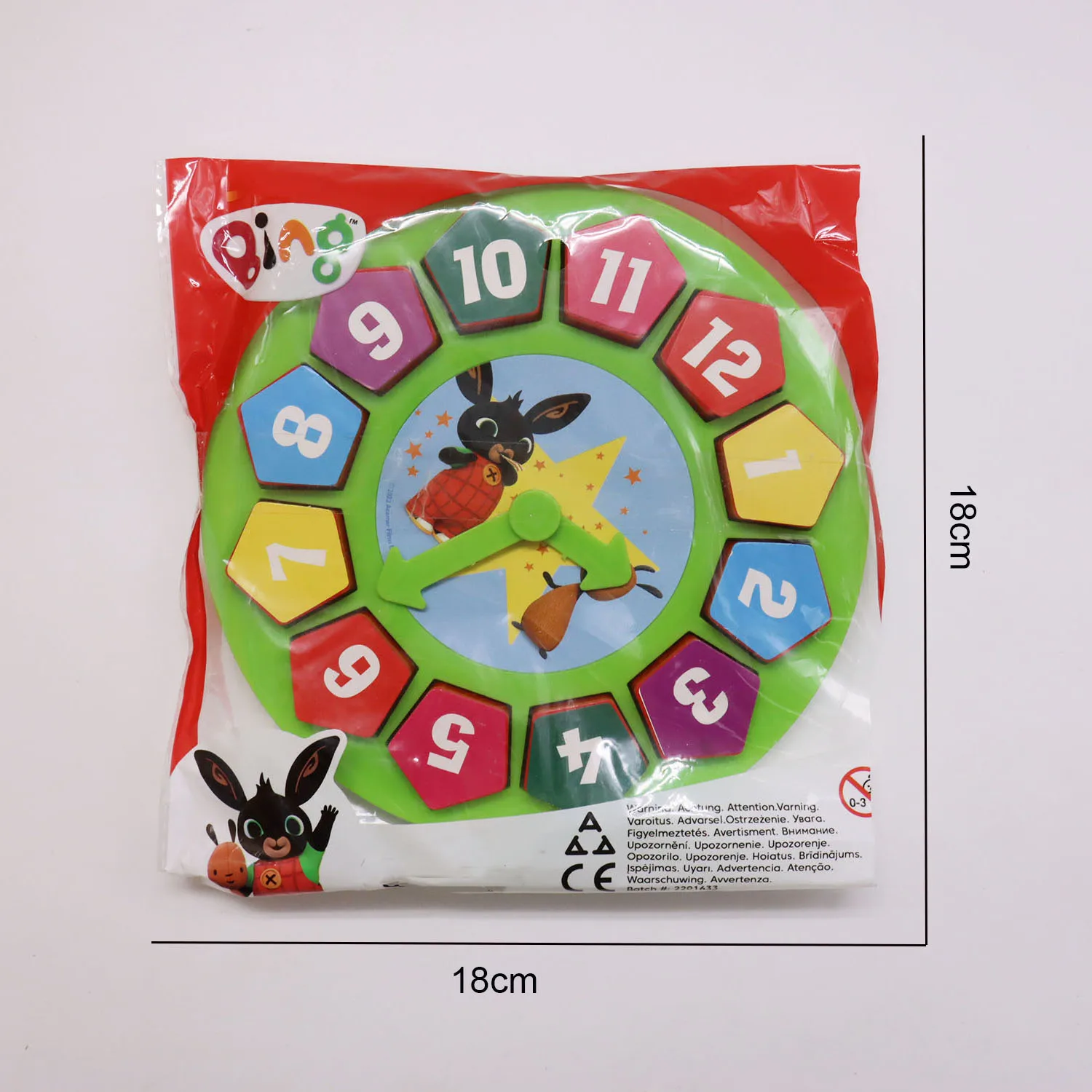 Plastic Threading Toys Color Recognition Geometric Shape Plastic Clock Toy for Kids Early Education Matching Game
