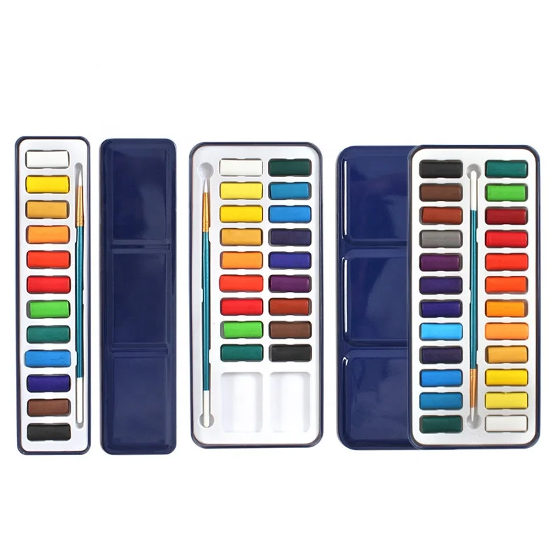 24 colors of solid water color Watercolor paint set 24 colors