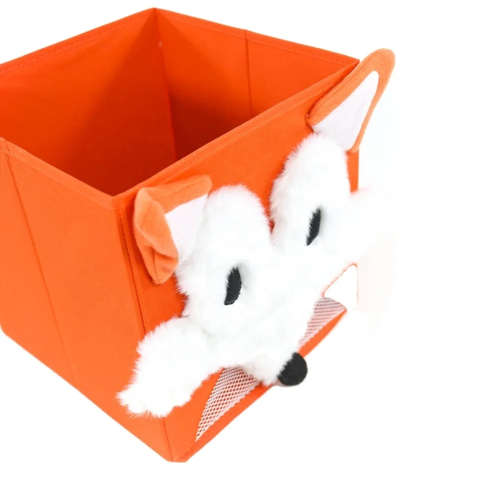 cute home decorative felt fox design storage box