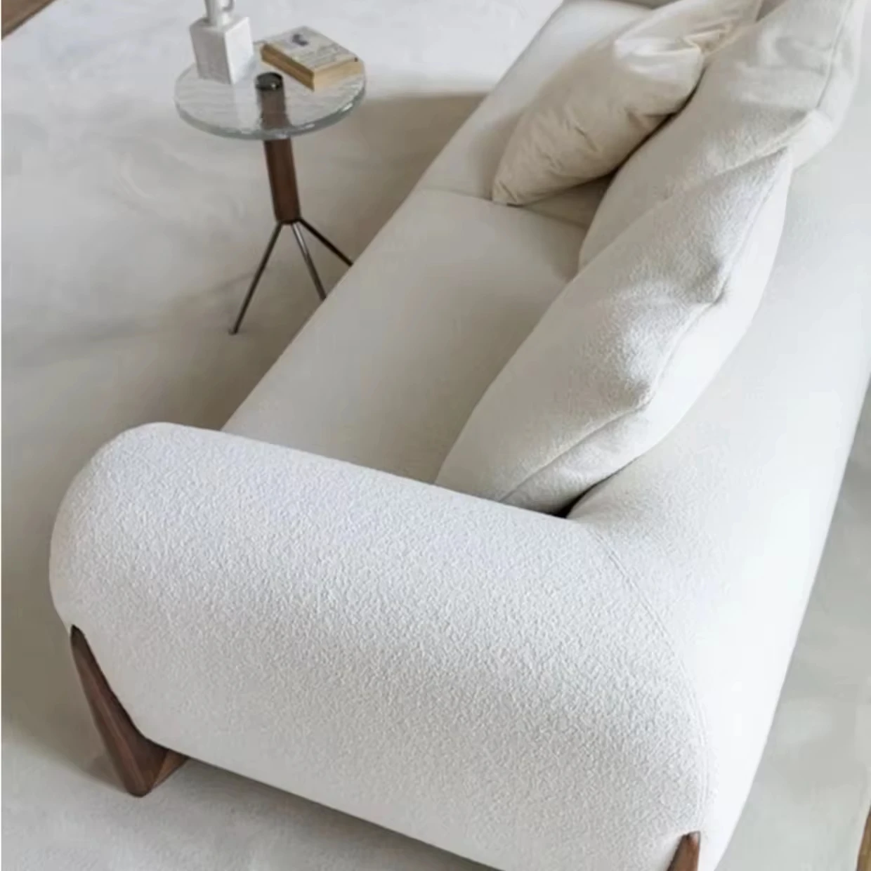 New Popular Designer Style Customization Dolaite sofa Shearling Sherpa Couch Luxury White Berber Fleece 3/2/1 Living Room Sofa