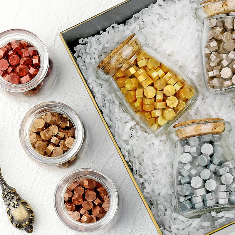 Герметичная Бутылка для воска, 160 бусин, доступно 50 цветов, Воск для печати