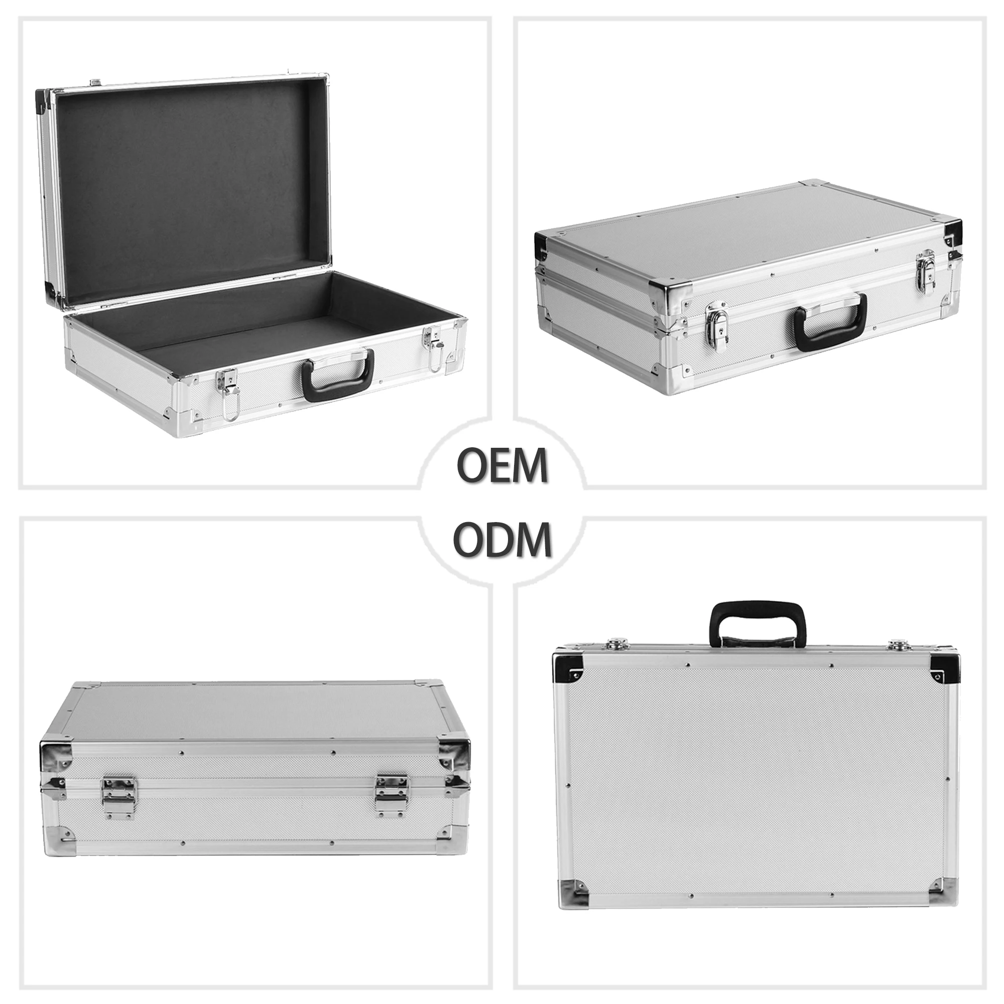 Custom Size Sliver Aluminum Knife Handle Tool Case with Foam