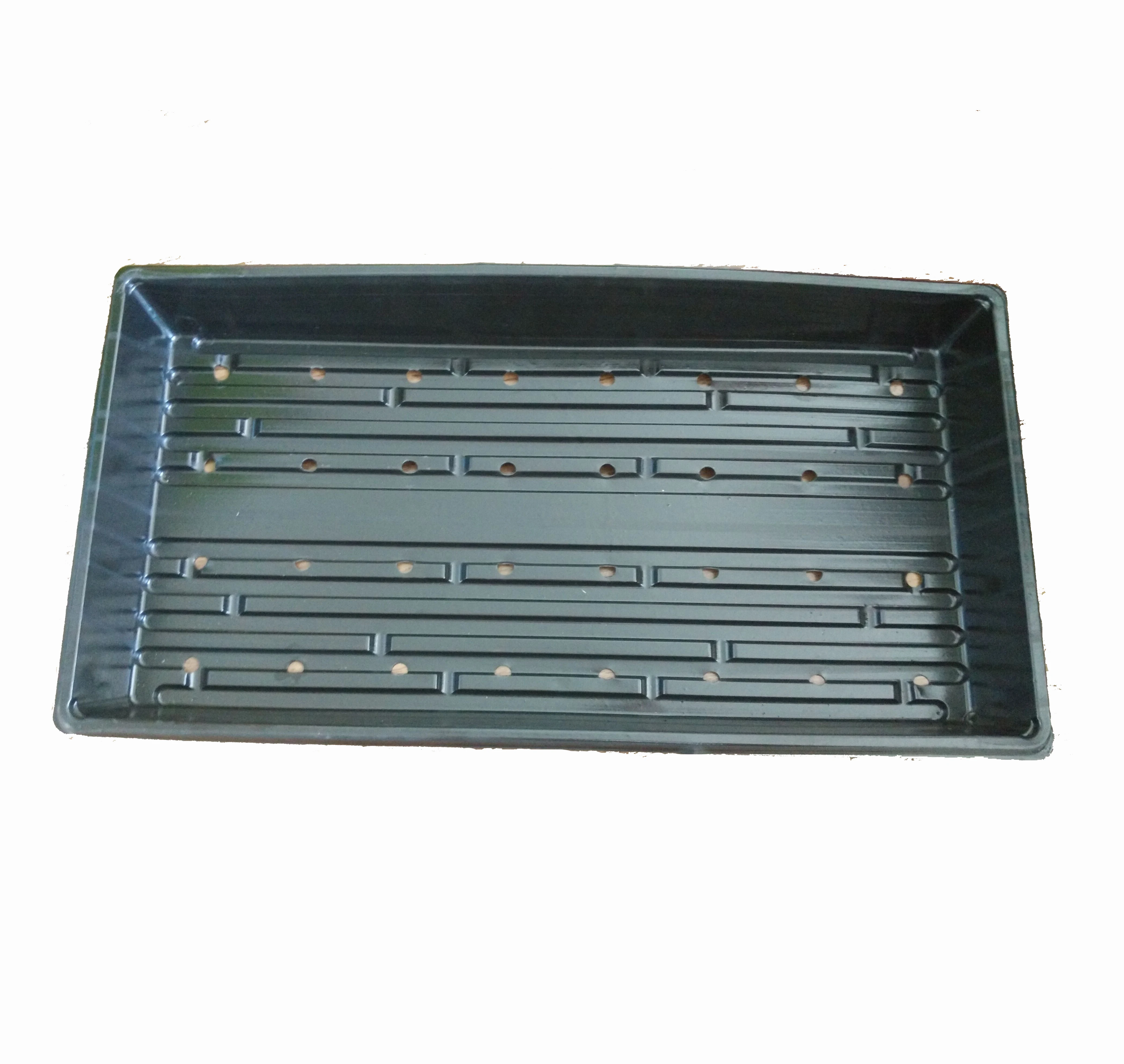 Black plastic 1020 microgreen hydroponic tray grow tray