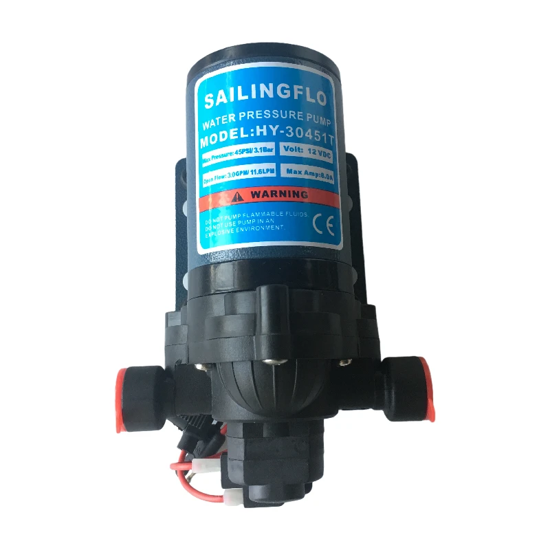 Новый стиль высокое качество работающего на постоянном токе 12 В в 3GPM 45psi высокого давления диафрагма морской RV водяной насос