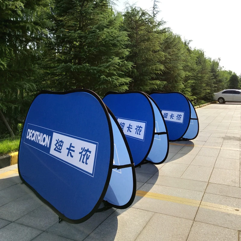 Custom Print Pop Up oval A-Frame Banner Event Popup Pop Out A Frame Banner For Exhibitions