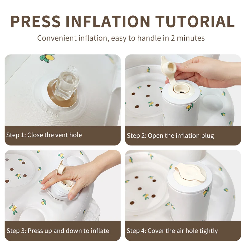 Small chassis olive kids learning support seat PVC toddler feeding chair  inflatable baby sofa