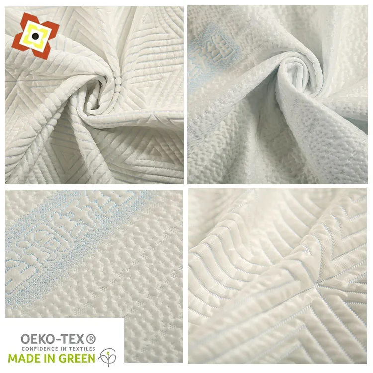 Factory Direct Sales of Cold Silk Mattress Fabric Knitted Spandex Bamboo Fiber Jacquard Latex Pillow Fabric Mattress Cover