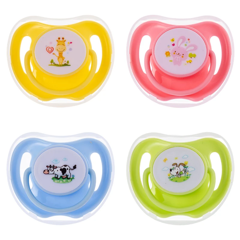 Wholesale customized Soothing pacifiers made silicone material without bisphenol A with dust covers