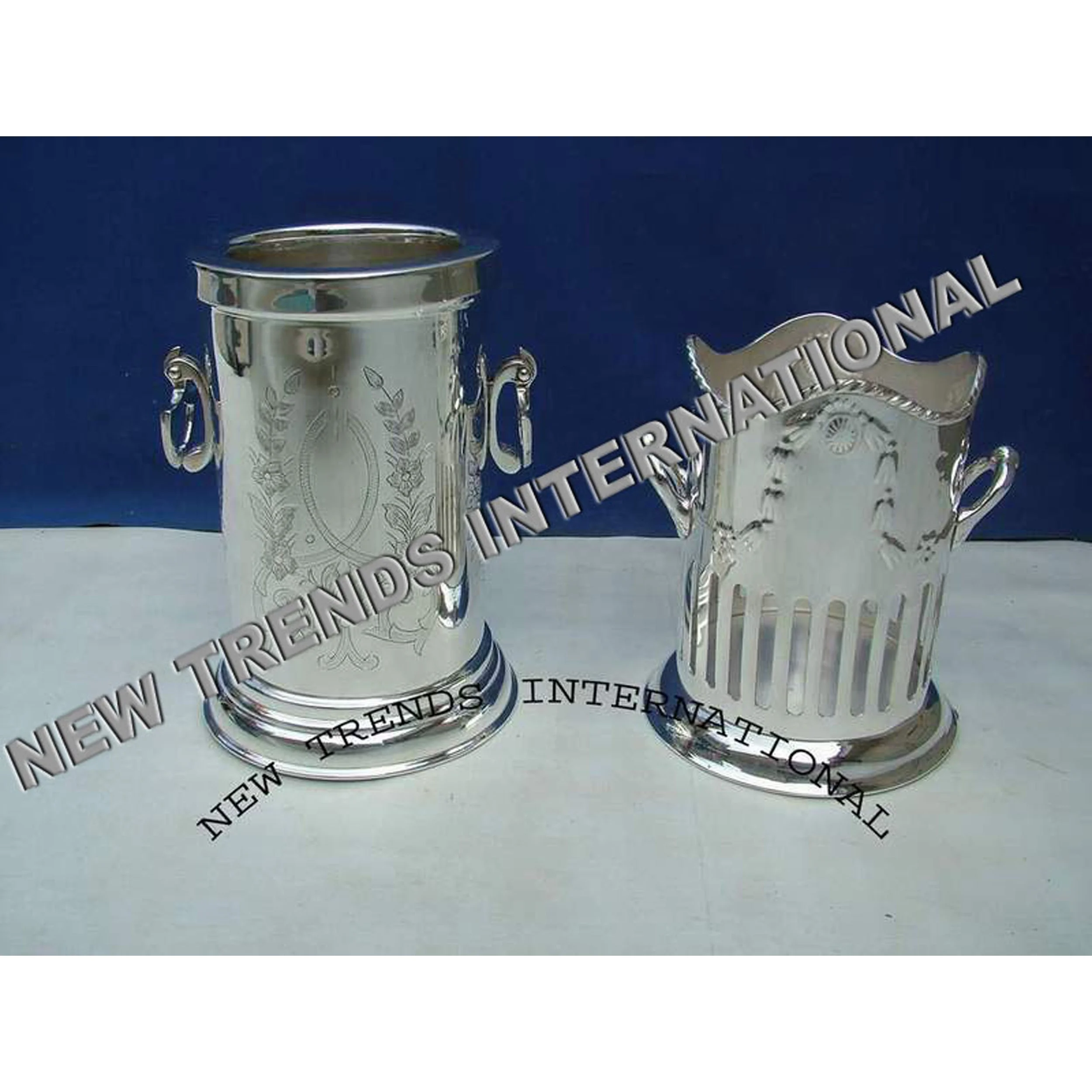 Professional Brass Wine Bottle Holder Reasonable Price Silver Plated Drink Holder & Beverage Ice Bucket
