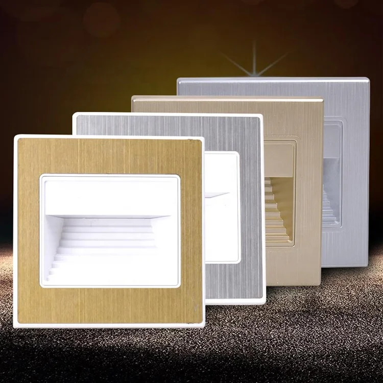 Modern 1.5w 86 Type Socket Cinema Foot Lamp Recessed LED Step Light Corner Lamp LED Stairs Light Radar Sensor LED Wall Lights