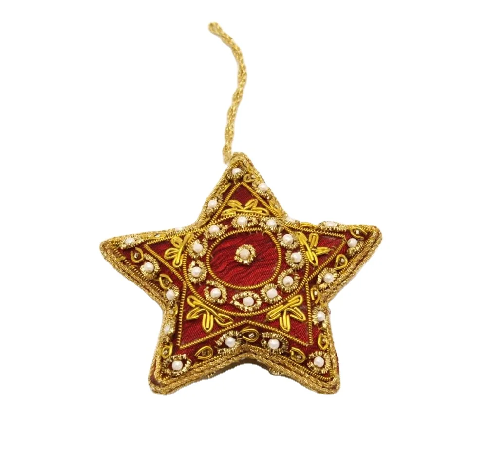Ready to Ship High Quality christmas star decoration ornaments supplies hanging on christmas tree for Home Decor from India