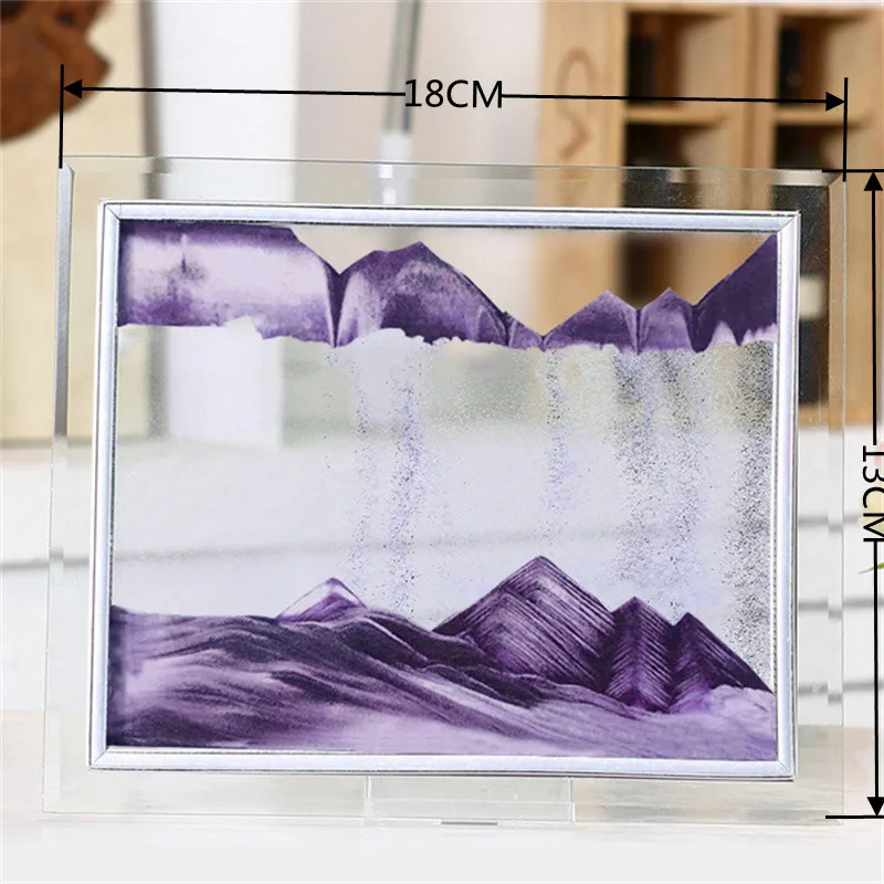 5 Inch Square Hourglass Quicksand Color Painting Suitable For Home Office Hotel Decoration
