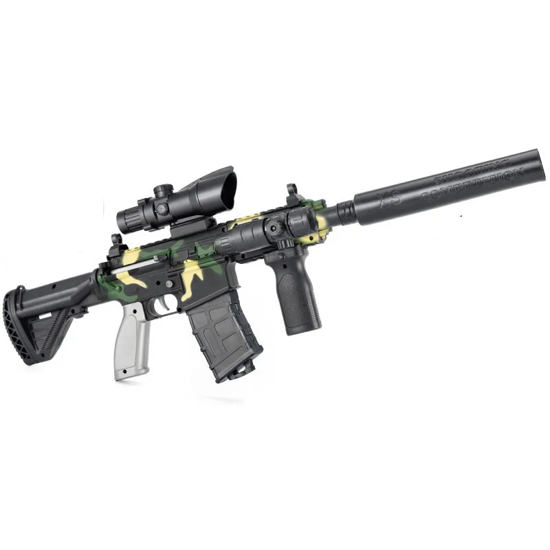 Game Gun For Kid Adult Toys Camouflage Simulation Semi Automatic Rifle Gun Toy M416 Model