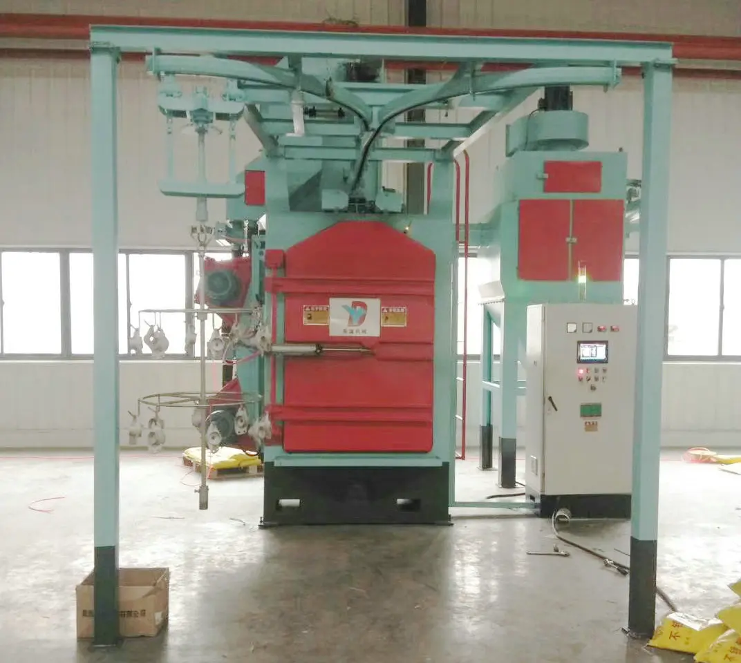 YXD-10/12 Double Hook Type Wheel Rims Shot Blasting Machine/ Sand Blasting Machine