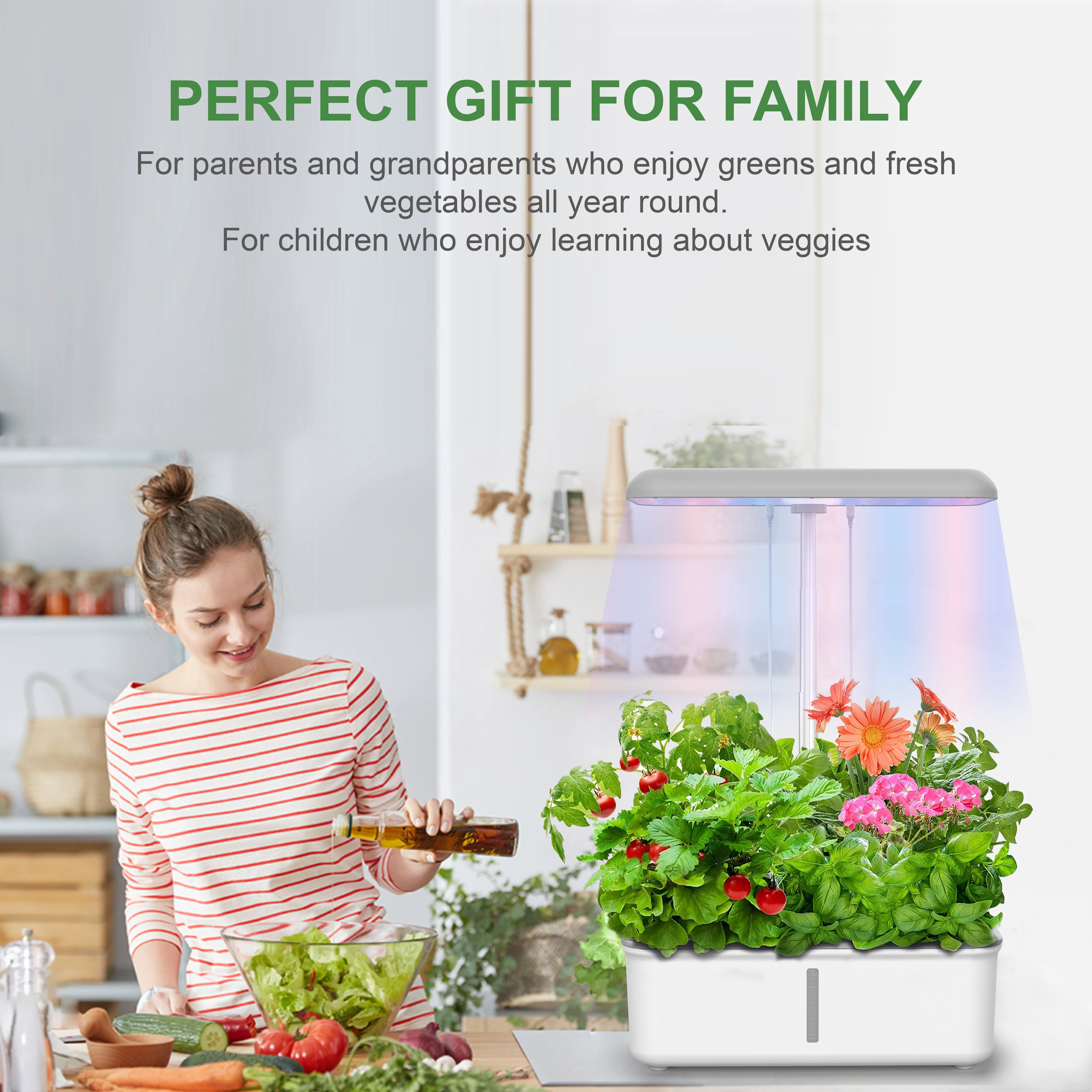 Plant grow light Rosemary Oxygenation & Water Cycle cultivate timer art room smart indoor garden aquaponics hydroponics system