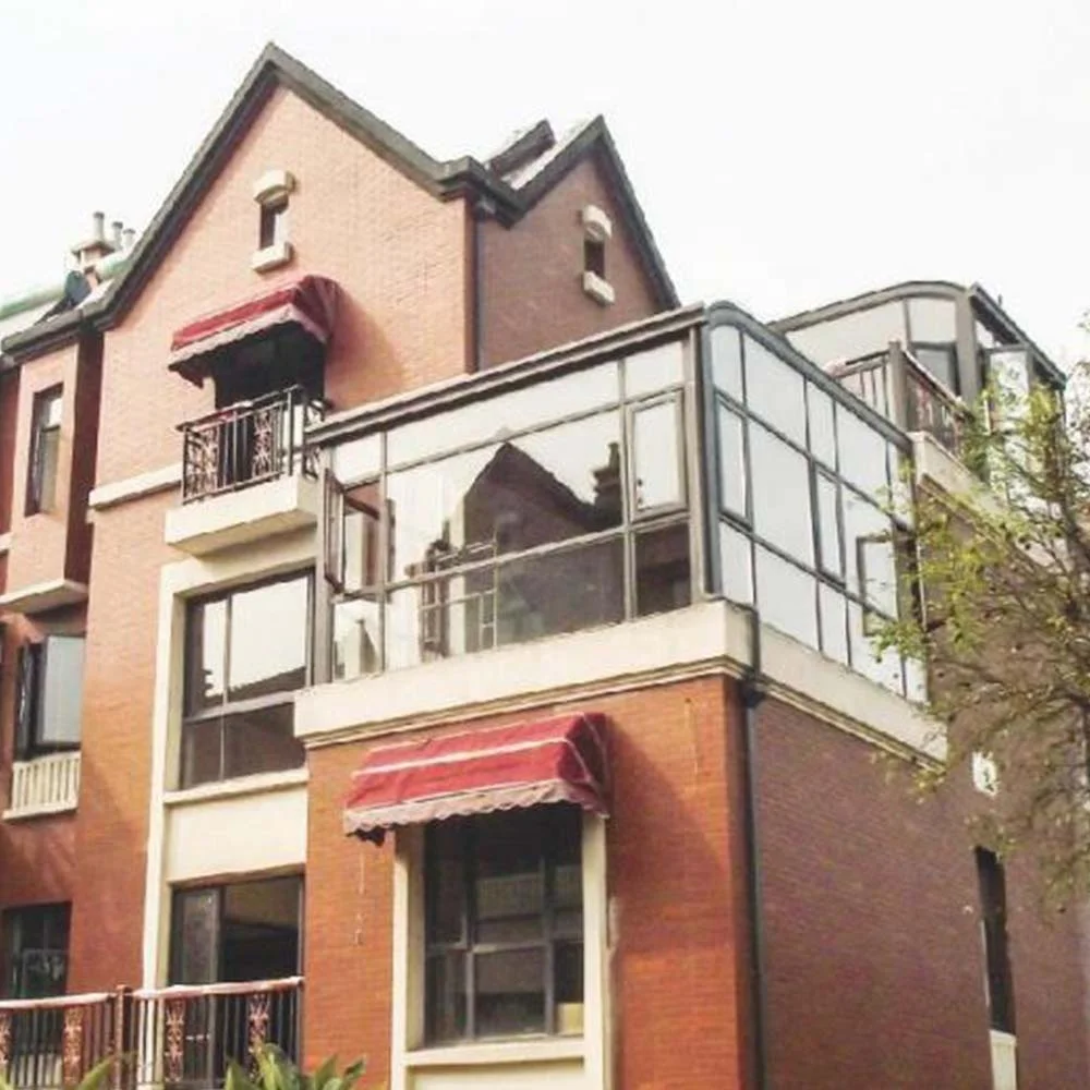 China customized double glazed ultra narrow frame balcony window casement house windows aluminum frame doors and windows
