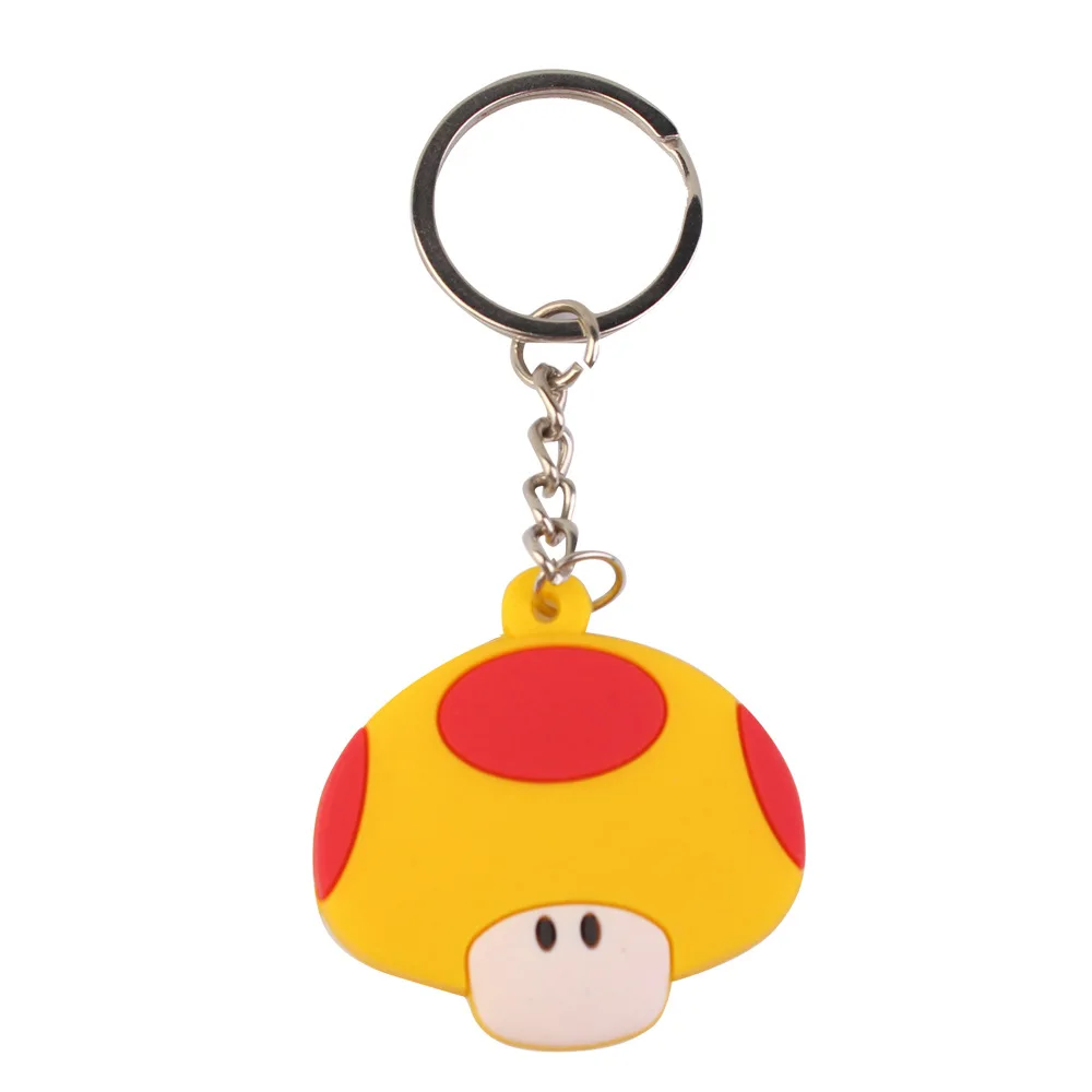 Lovely Cartoon Mario Yoshi Toad Keychain 2D PVC Plane Two-Sided Key Chain Wholesale Promotional Gift Bag Pendant Key Rings
